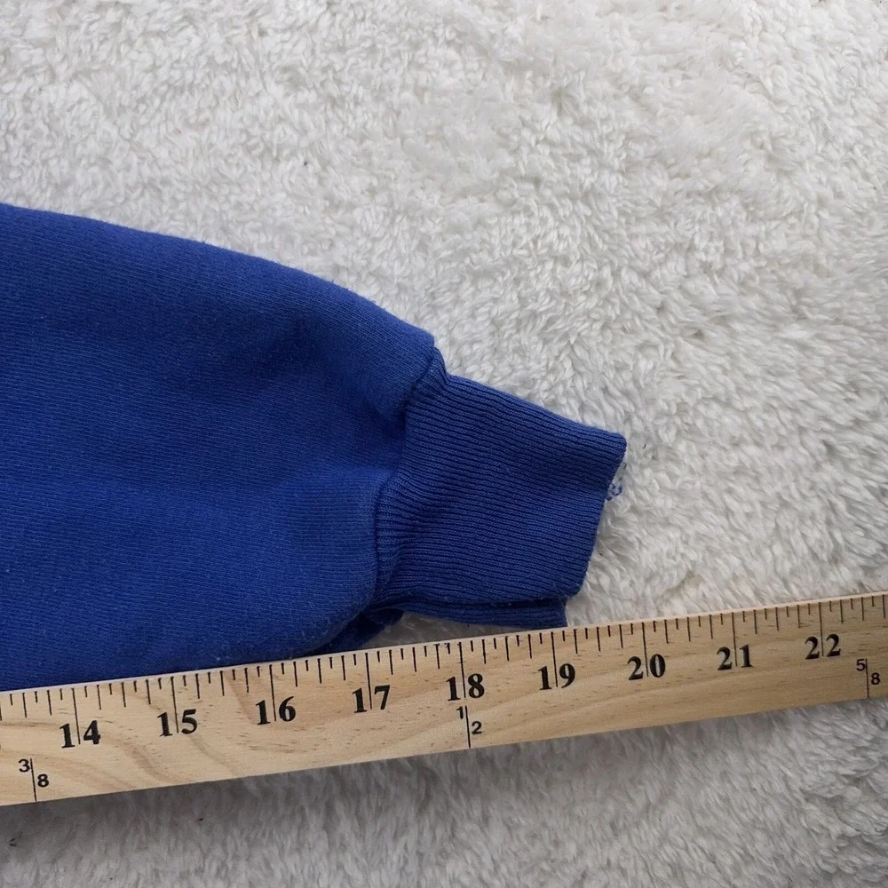 vintage 90s BLANK BLUE RUSSELL ATHLETIC CREWNECK SWEATSHIRT LARGE/XL made in usa